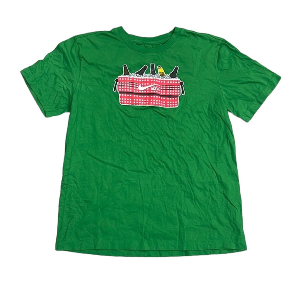 The Nike Tee Graphic T-Shirt Cooler Short Sleeve Green Size Medium